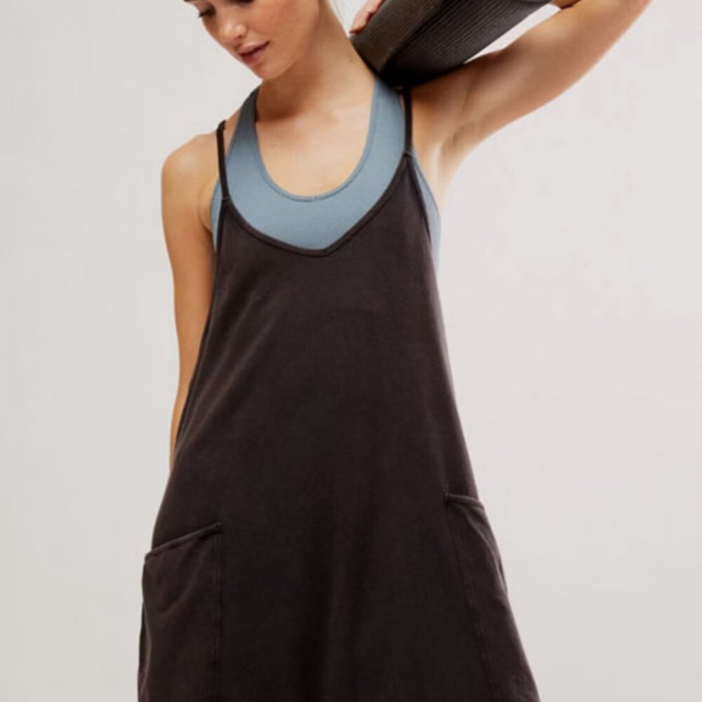 NWT Free People Movement Hot Shot Onesie in color Washed Black - Picture 5 of 6